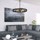 Vaughn 6 Light 23 inch Natural Black Pendant Ceiling Light in Aged Brass, Medium